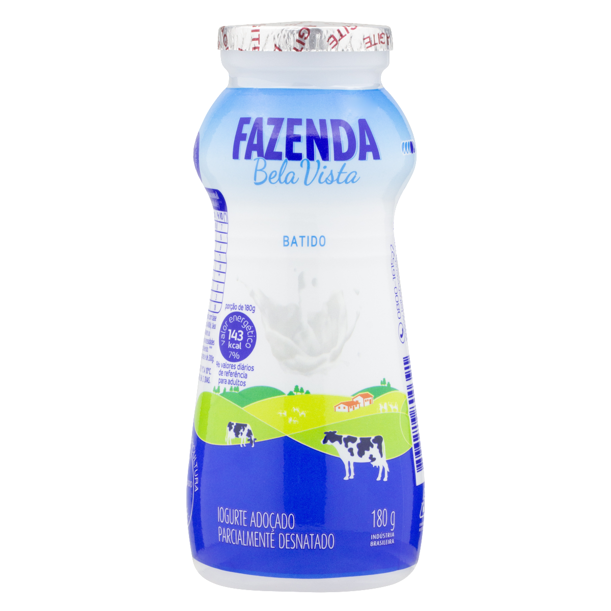Iogurte Parcialmente Desnatado Fazenda Bela Vista Frasco 180g