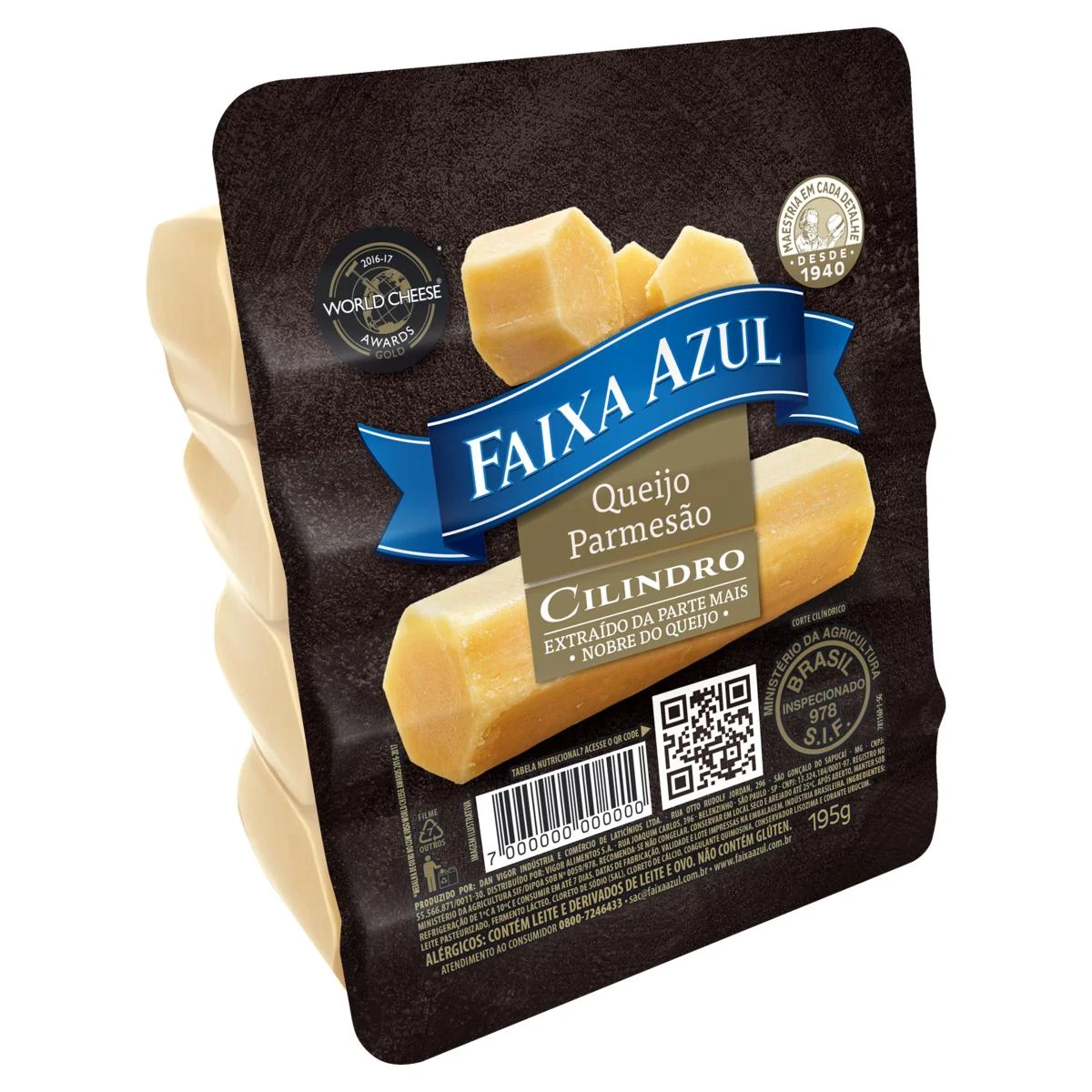 Queijo Parmesão Cilindro Faixa Azul 195g