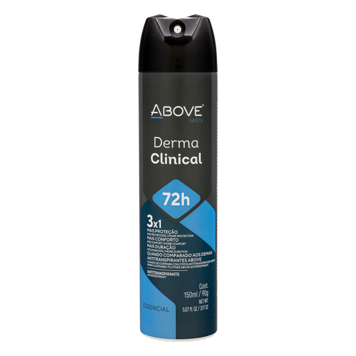 Antitranspirante Aerossol Essencial Above Men Derma Clinical 150ml Spray