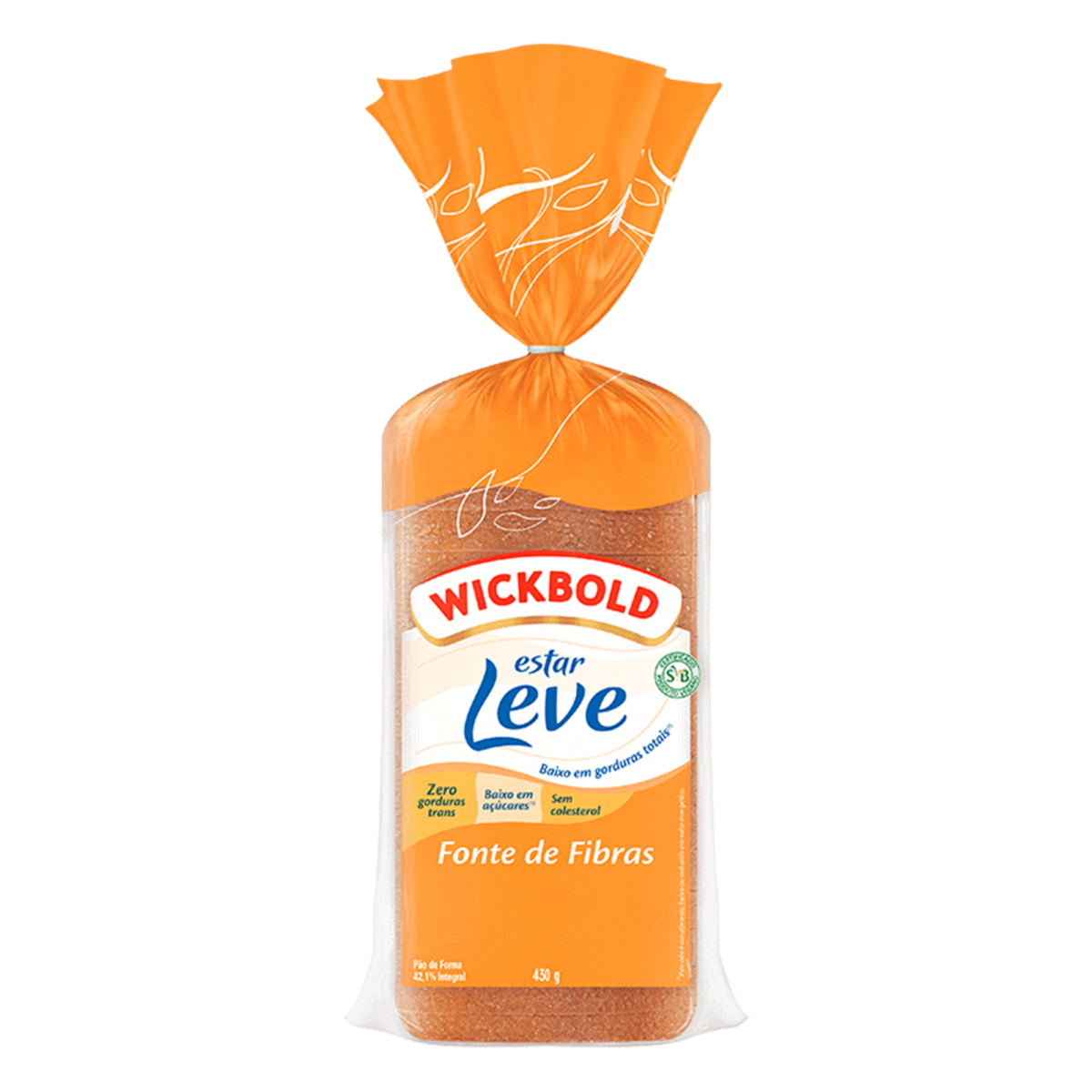 Pão De Forma Integral WICKBOLD Estar Leve Pacote 430g