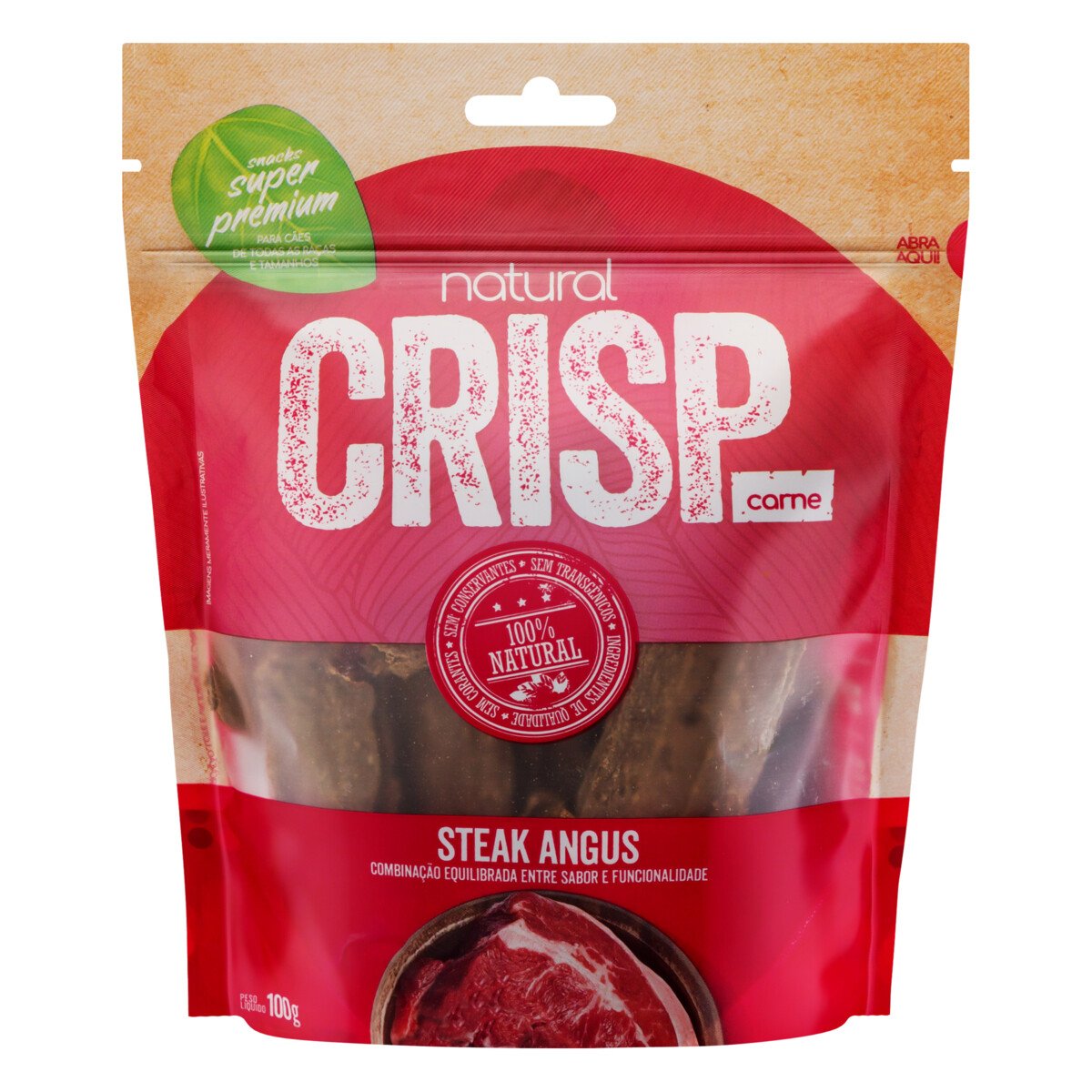 Snack Natural Crisp Steak Angus 100g