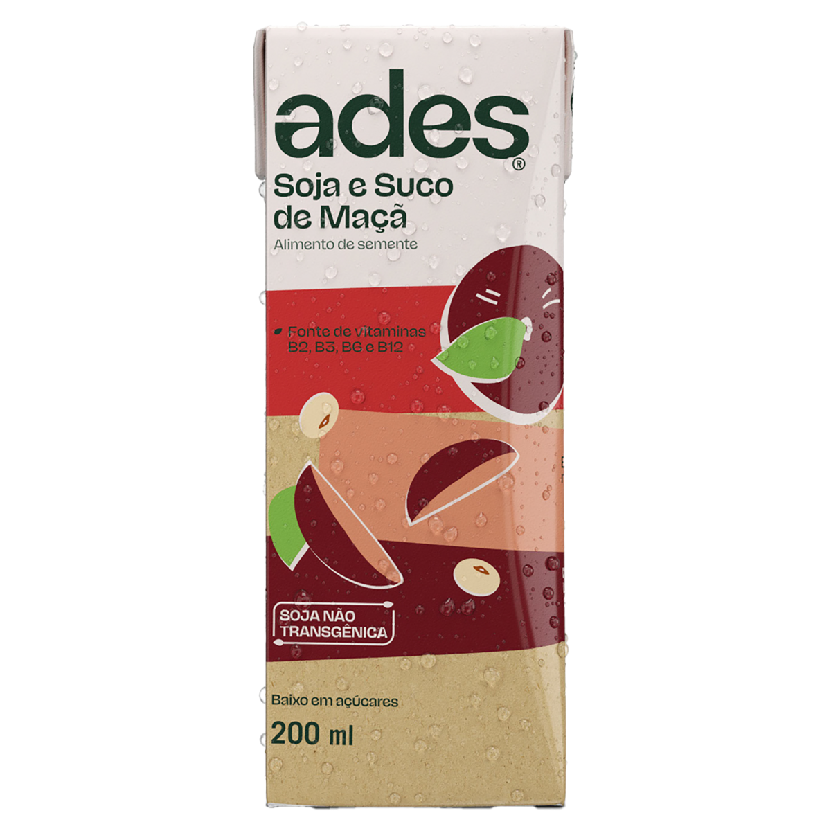 Bebida à Base de Soja Maçã Ades Caixa 200ml