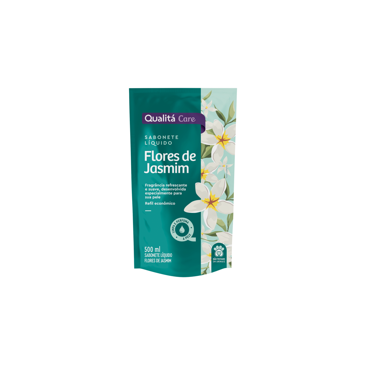 Sabonete Líquido Flores de Jasmim Qualitá Care 500ml Refil Econômico