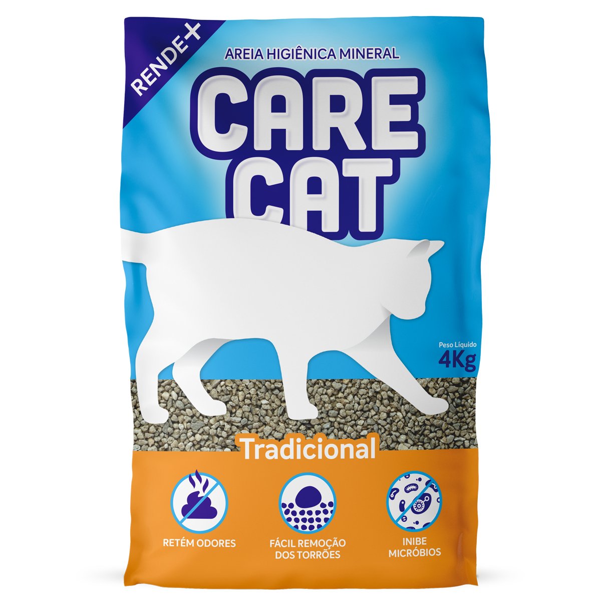 Areia Higiênica Carecat Tradicional 4kg