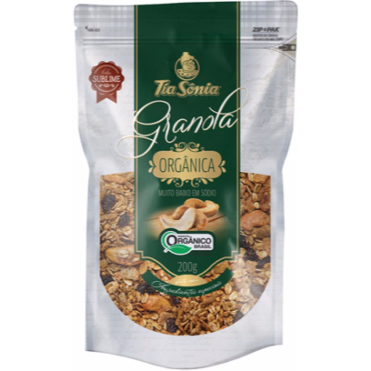 Granola Orgânica Tia Sônia Pouch 200g