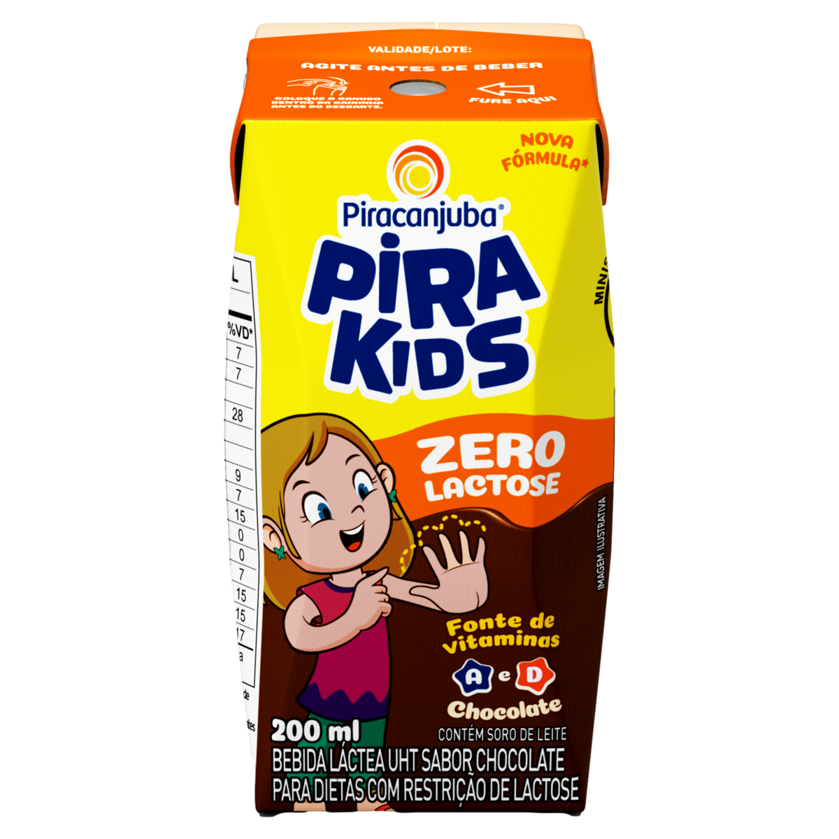 Achocolatado Pirakids Zero Lactose 200ml