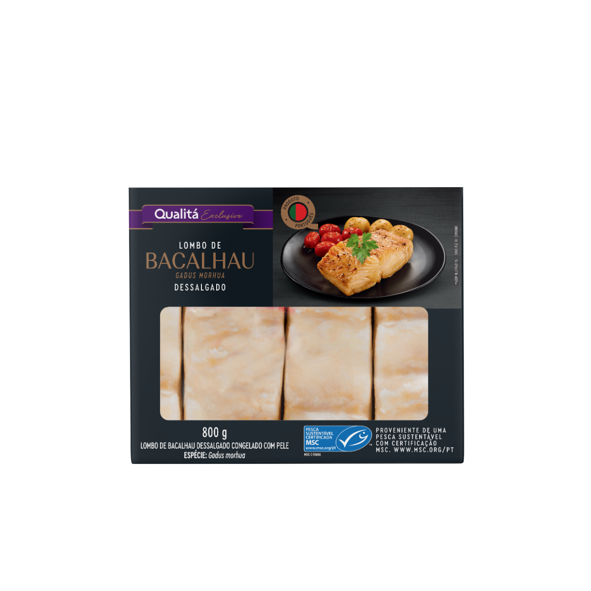 Lombo de Bacalhau Dessalgado Qualitá 800g