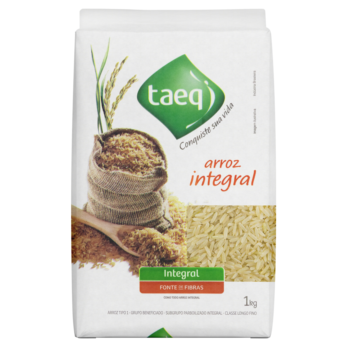 Arroz Parboilizado Tipo 1 Integral Taeq Pacote 1kg