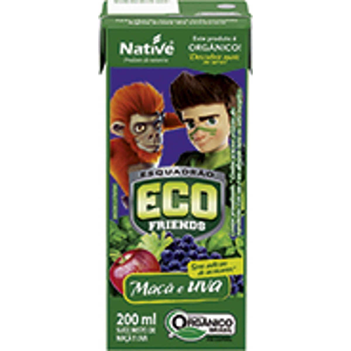 Néctar Orgânico Sabor Maçã e Uva NATIVE 200 g