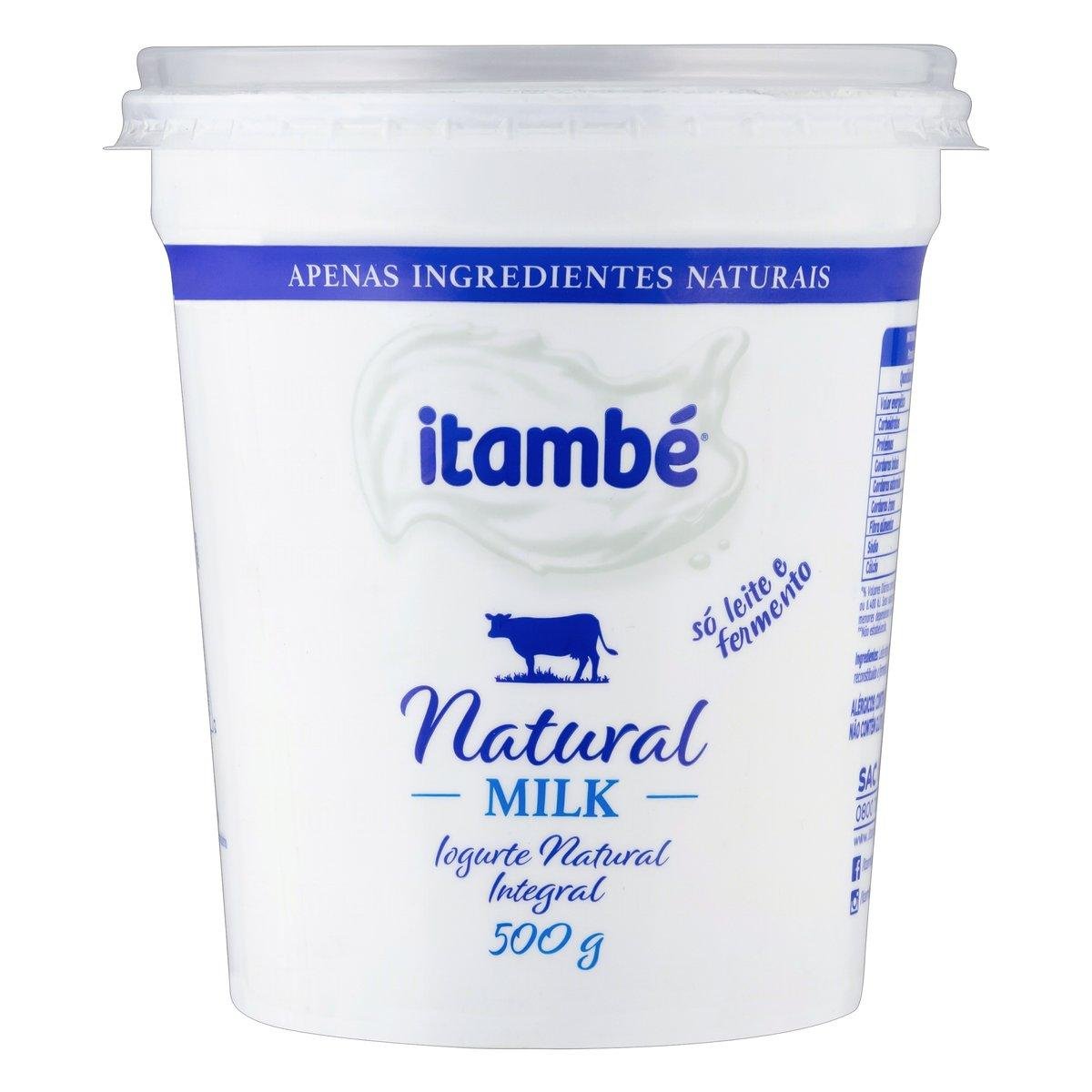 Iogurte Integral Natural Itambé Milk Pote 450g