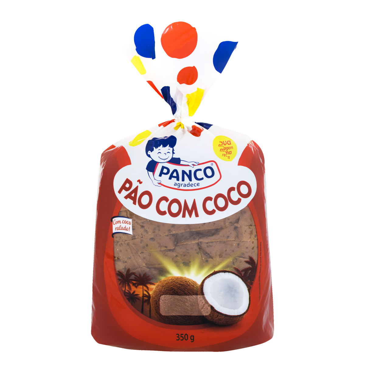 Pão Caseiro Coco Panco Pacote 350g