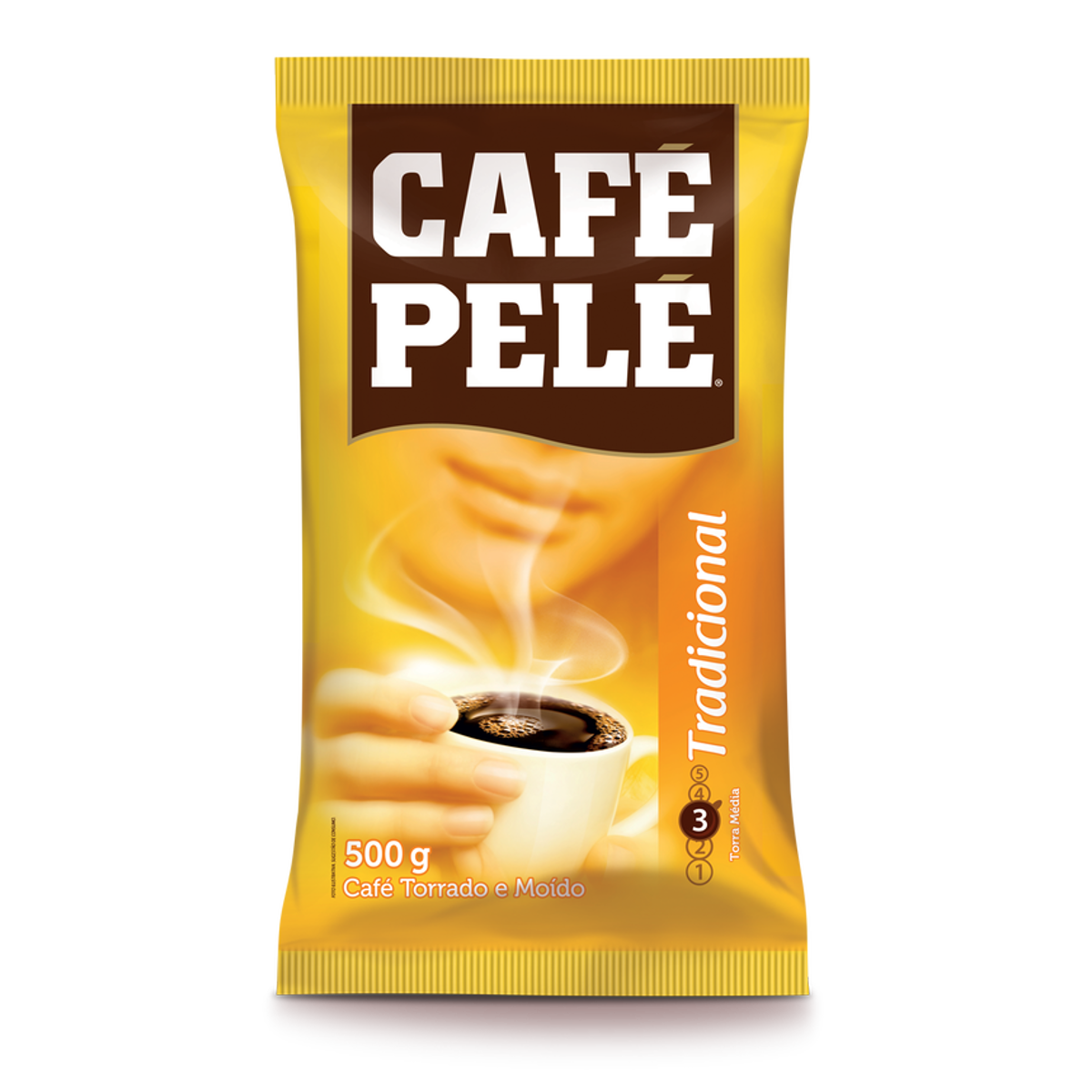Café Torrado e Moído Tradicional Café Pelé Pacote 500g