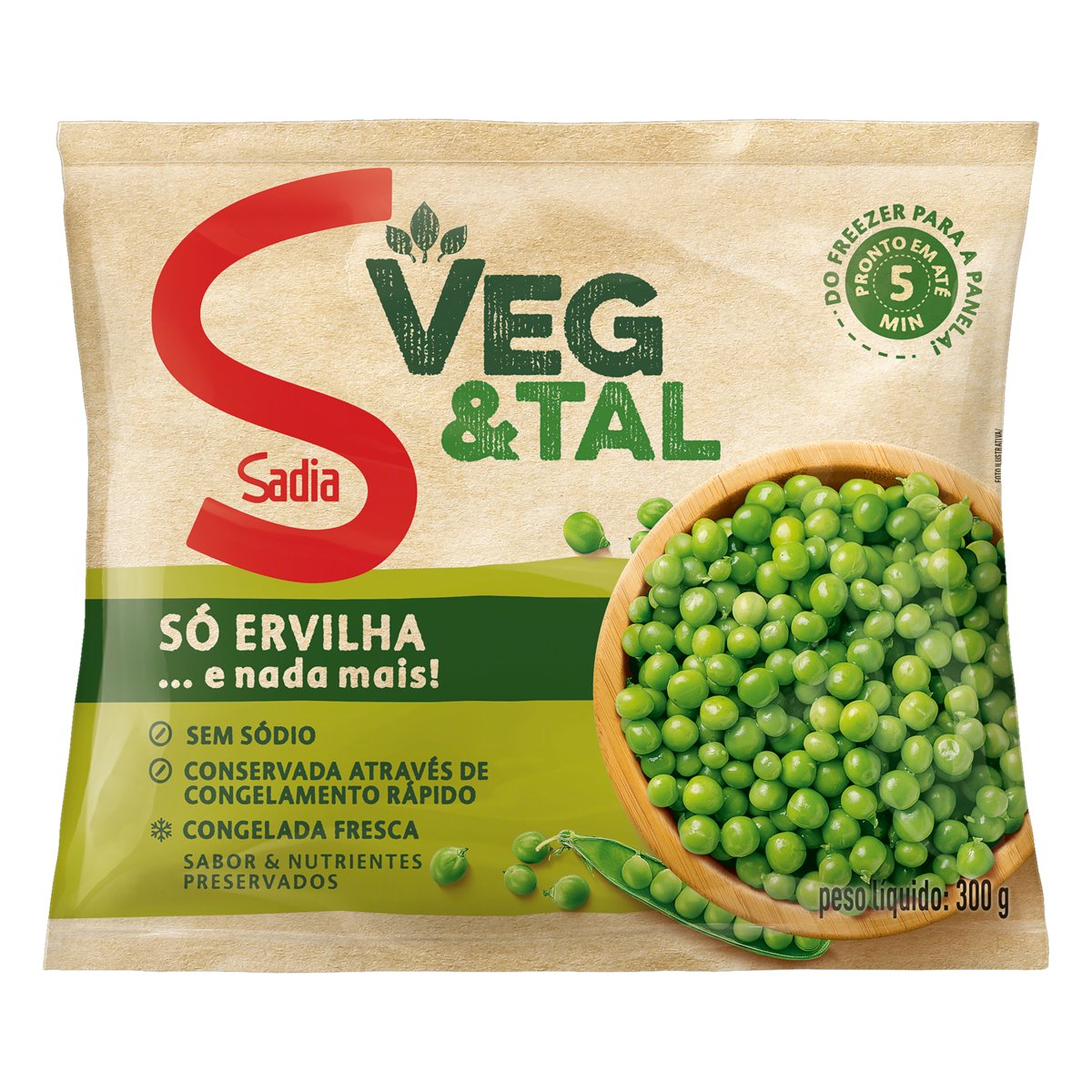Ervilha Congelada Fresca Sadia Veg&Tal Pacote 300g