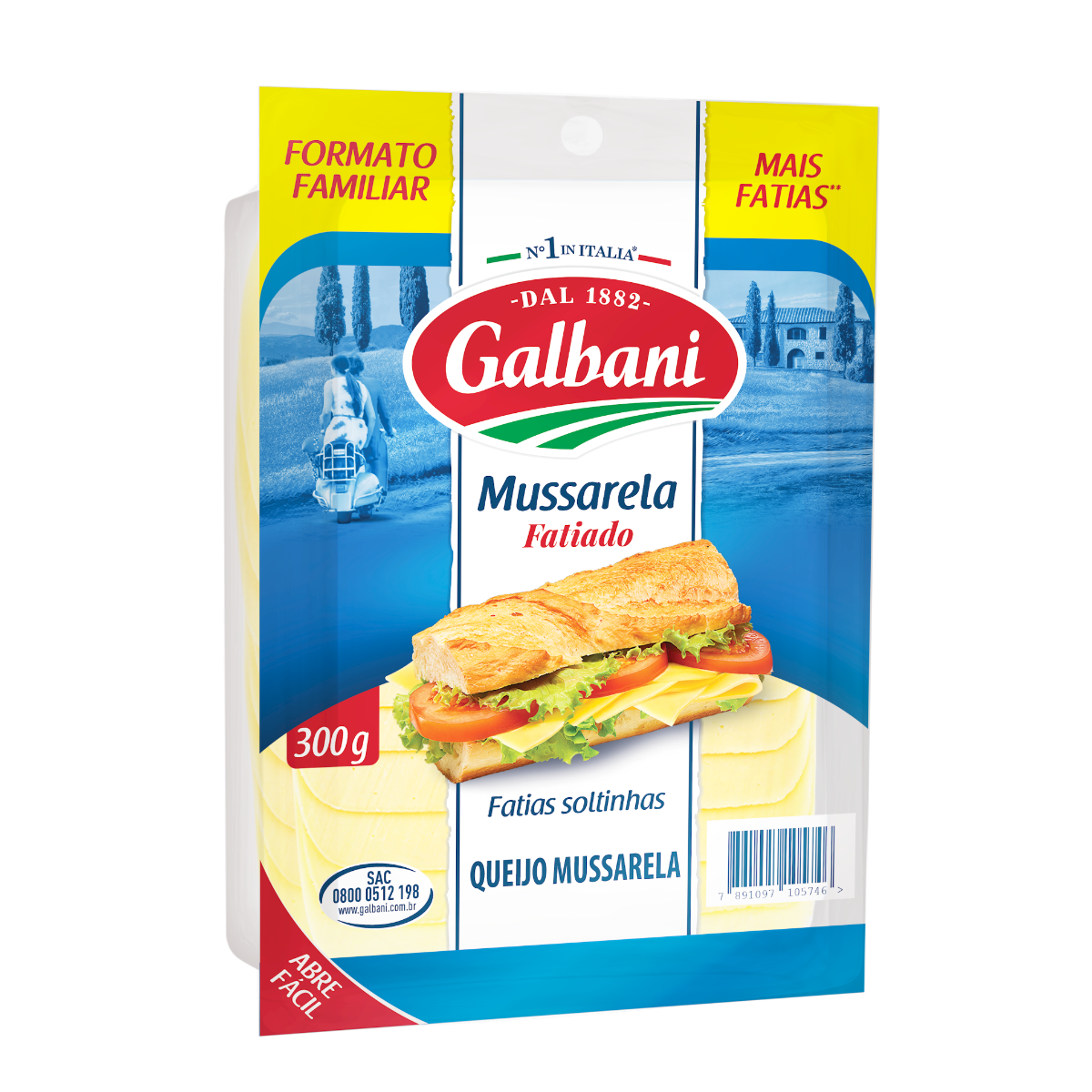 Queijo Mussarela Fatiado Galbani 300g