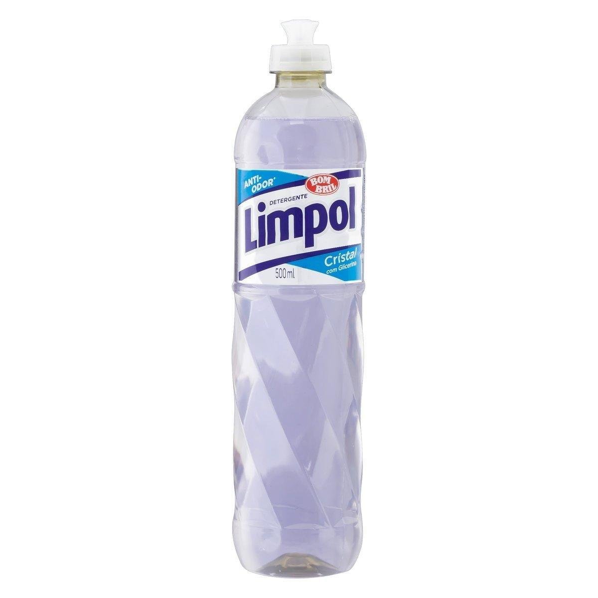 Detergente Líquido Limpol Cristal 500ml Embalagem com 6 Unidades
