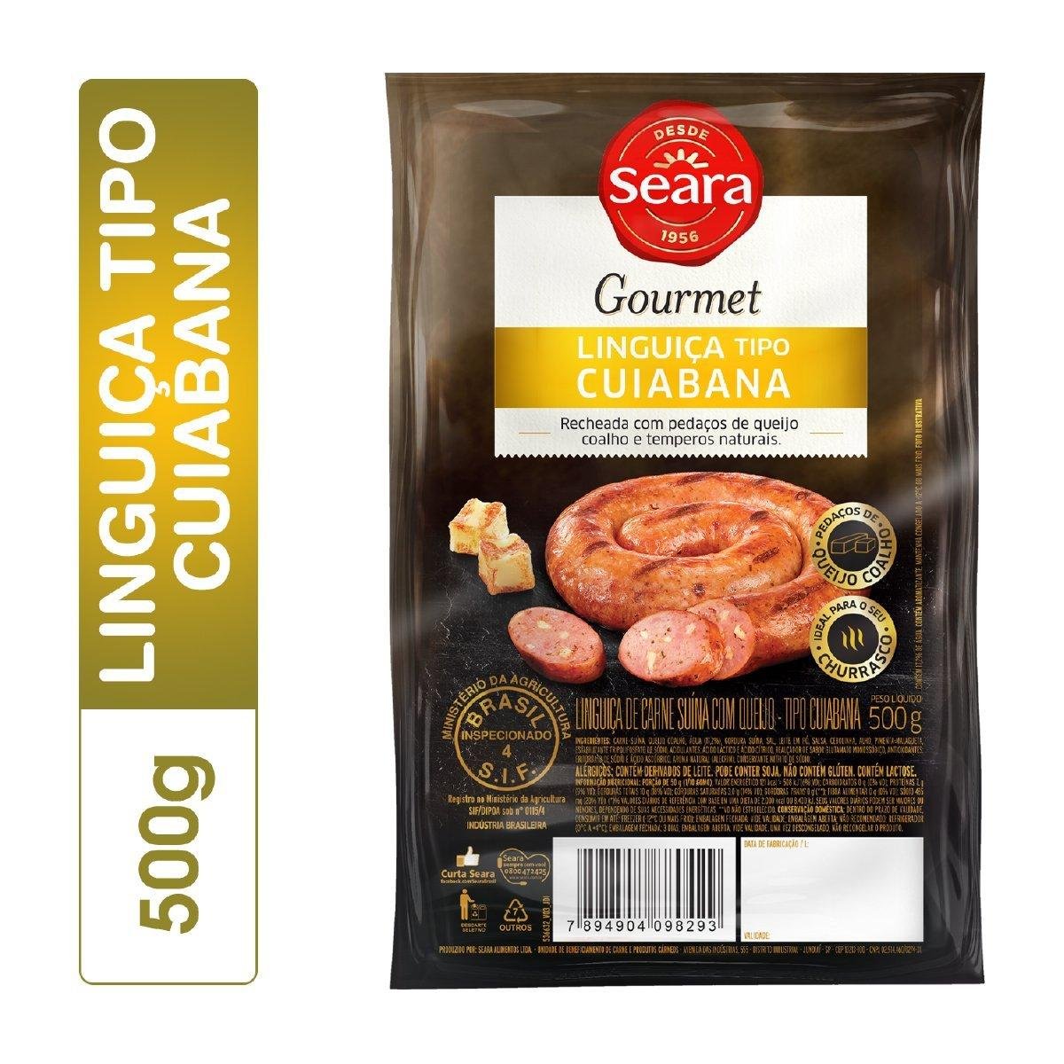 Linguiça tipo Cuiabana Seara Gourmet 500g