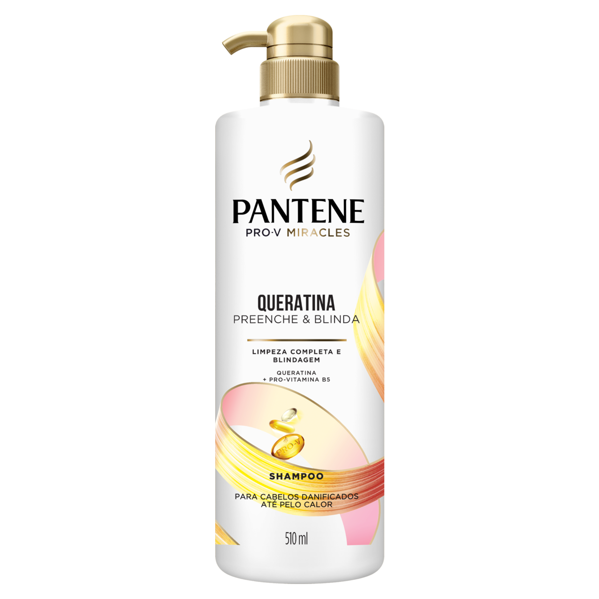 Shampoo Pantene Queratina Preenche & Blinda Frasco 510ml