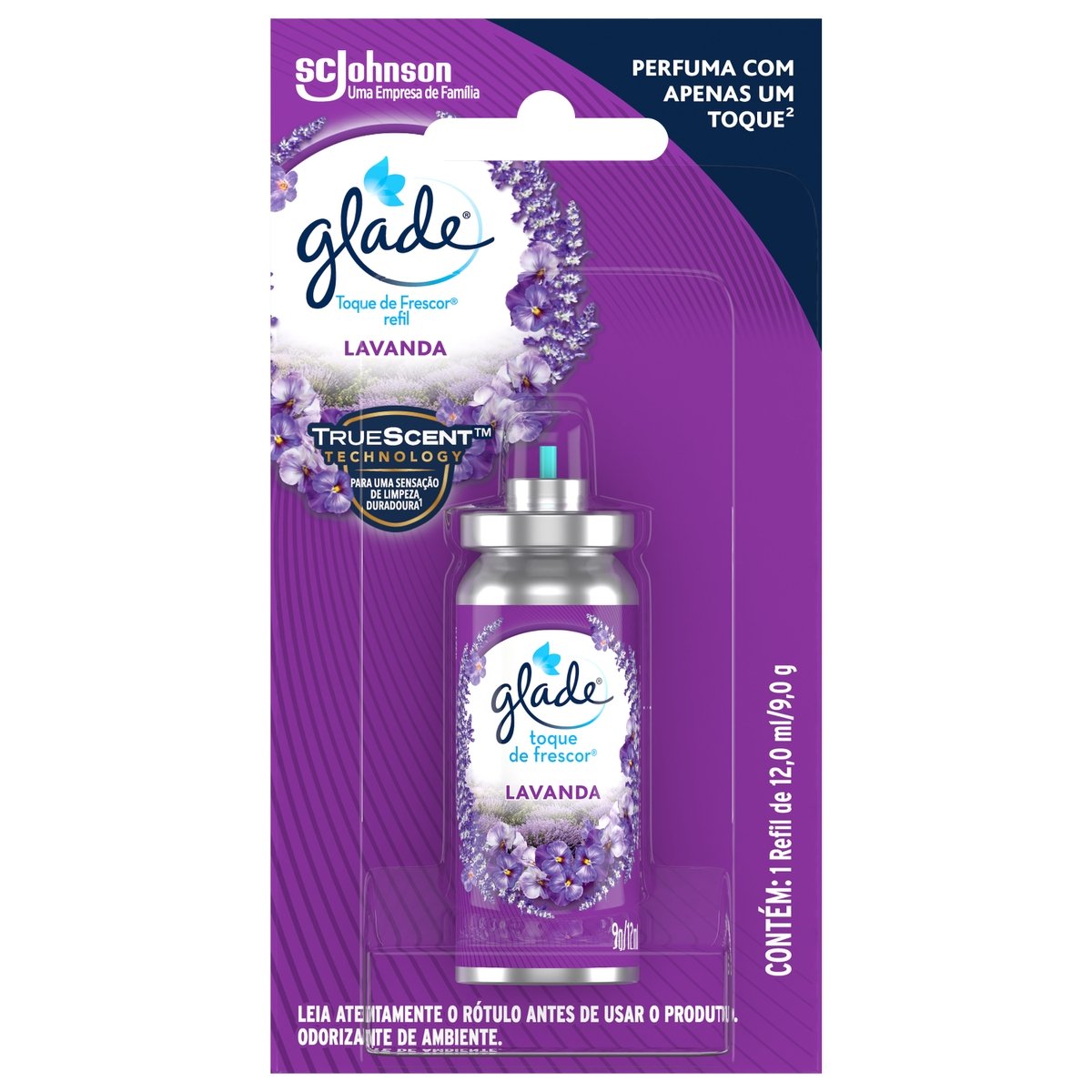 Odorizador de Ambiente Lavanda Glade Toque de Frescor Blister 12ml Refil