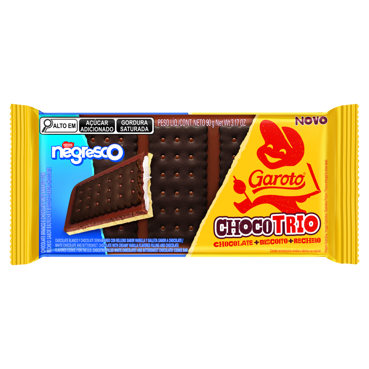 Chocotrio GAROTO Negresco 90g