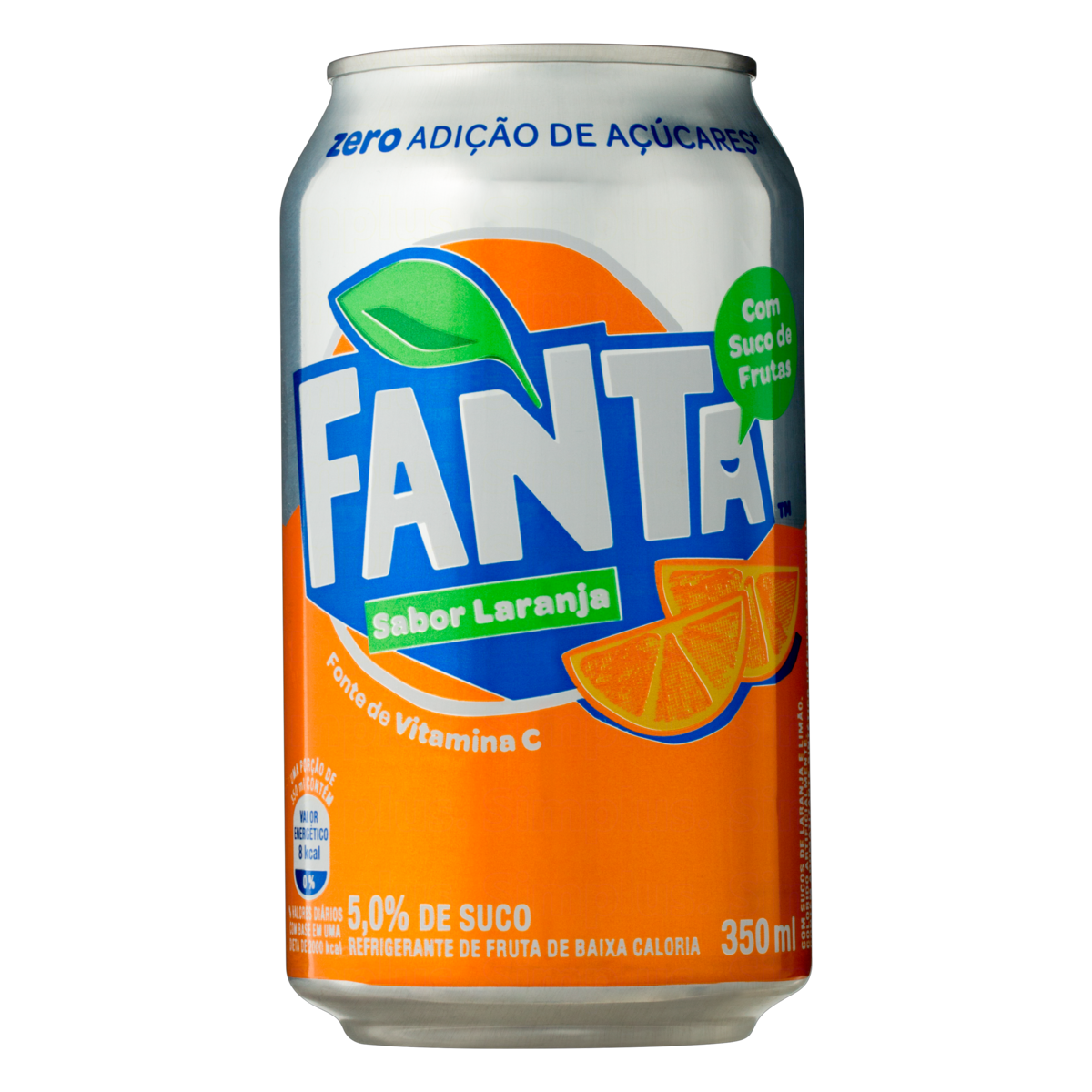 Refrigerante Laranja Zero Adição de Açúcar Fanta Lata 350ml