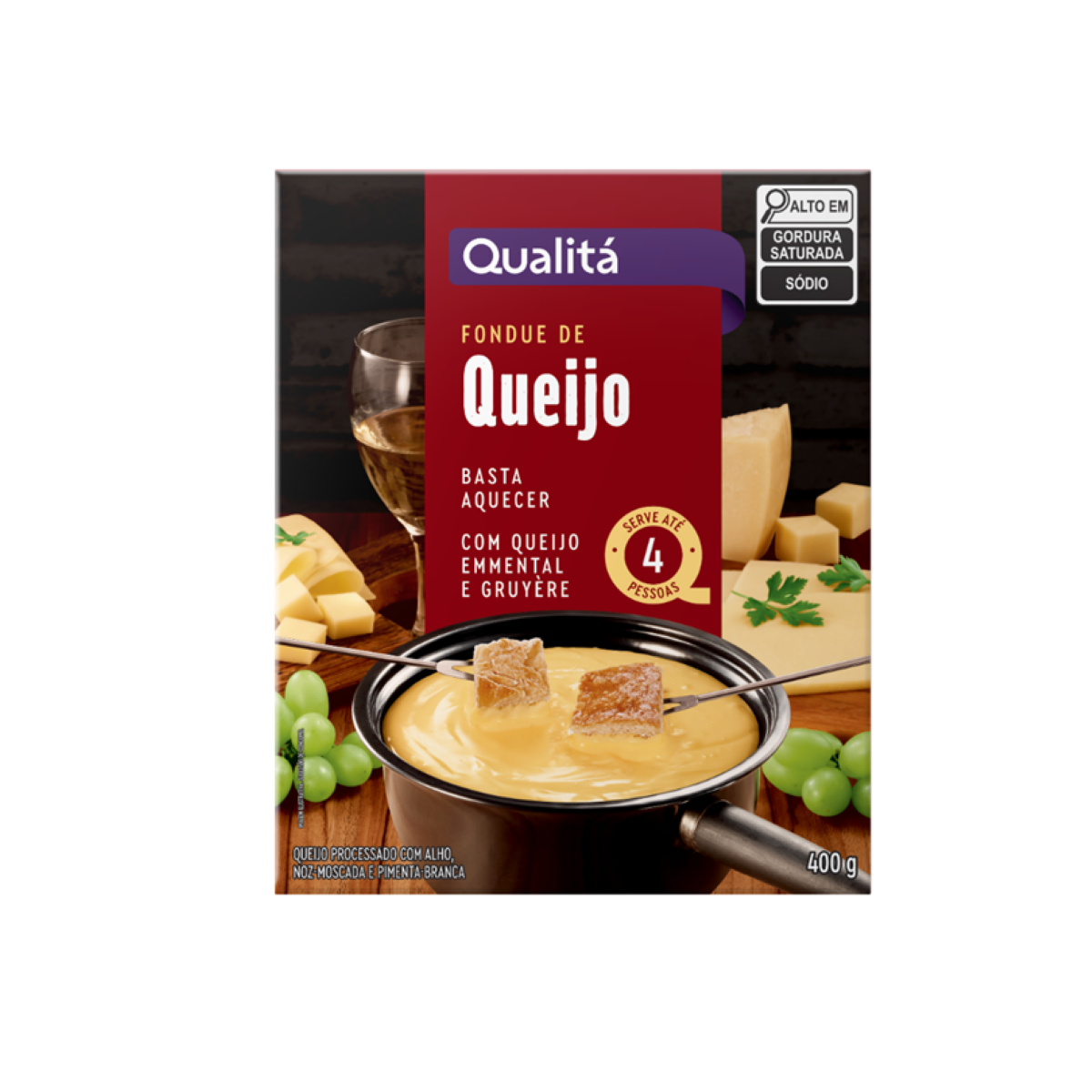 Fondue de Queijo Qualitá Caixa 400g