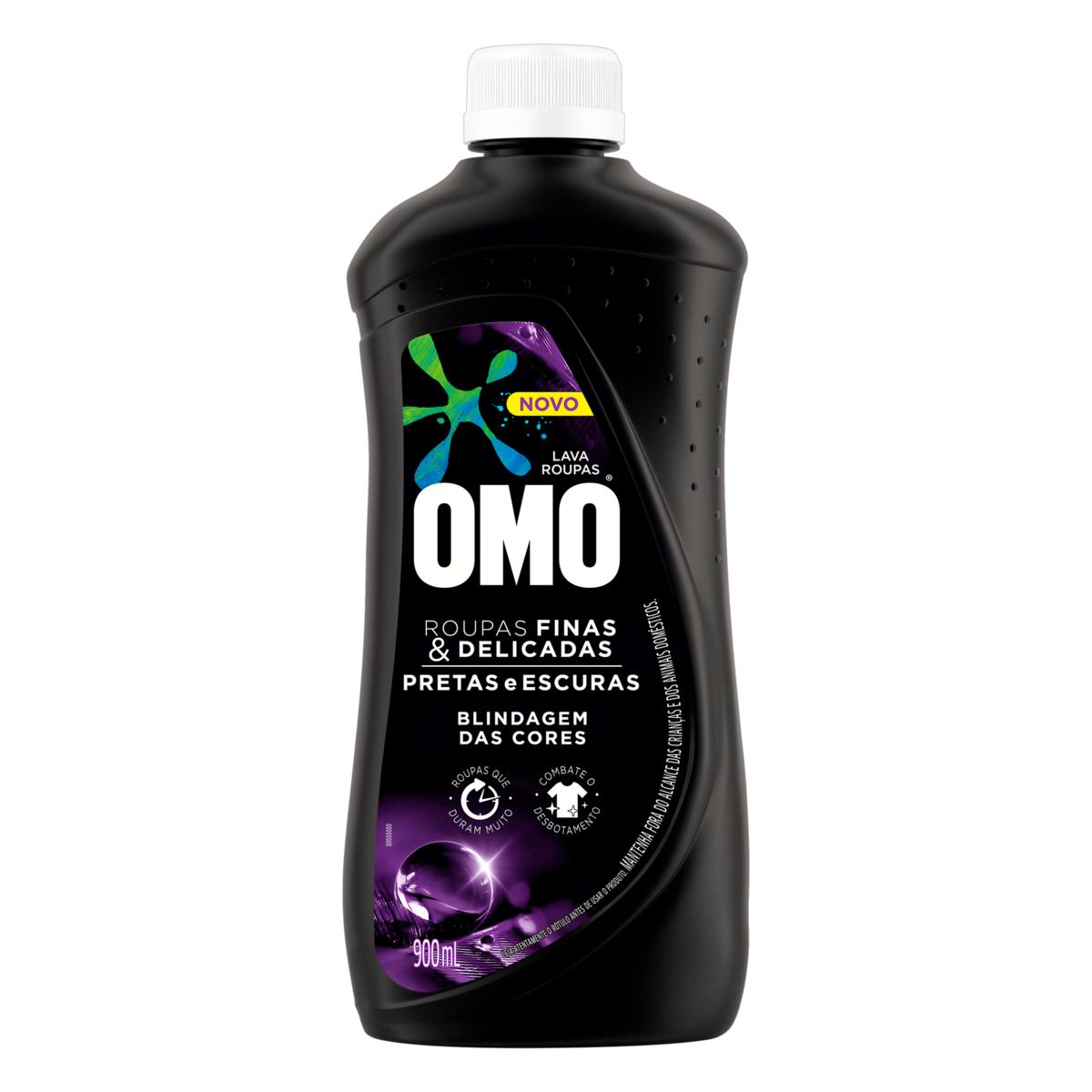 Sabão Líquido OMO Roupas Finas e Delicadas, Pretas e Escuras 900ml