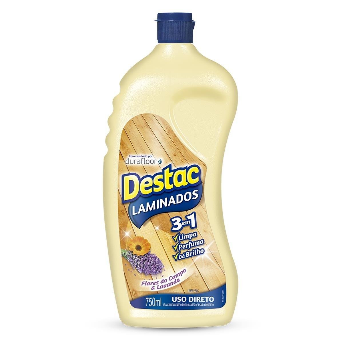 Limpador para Pisos Laminados Flores do Campo e Lavanda Destac Squeeze 750ml