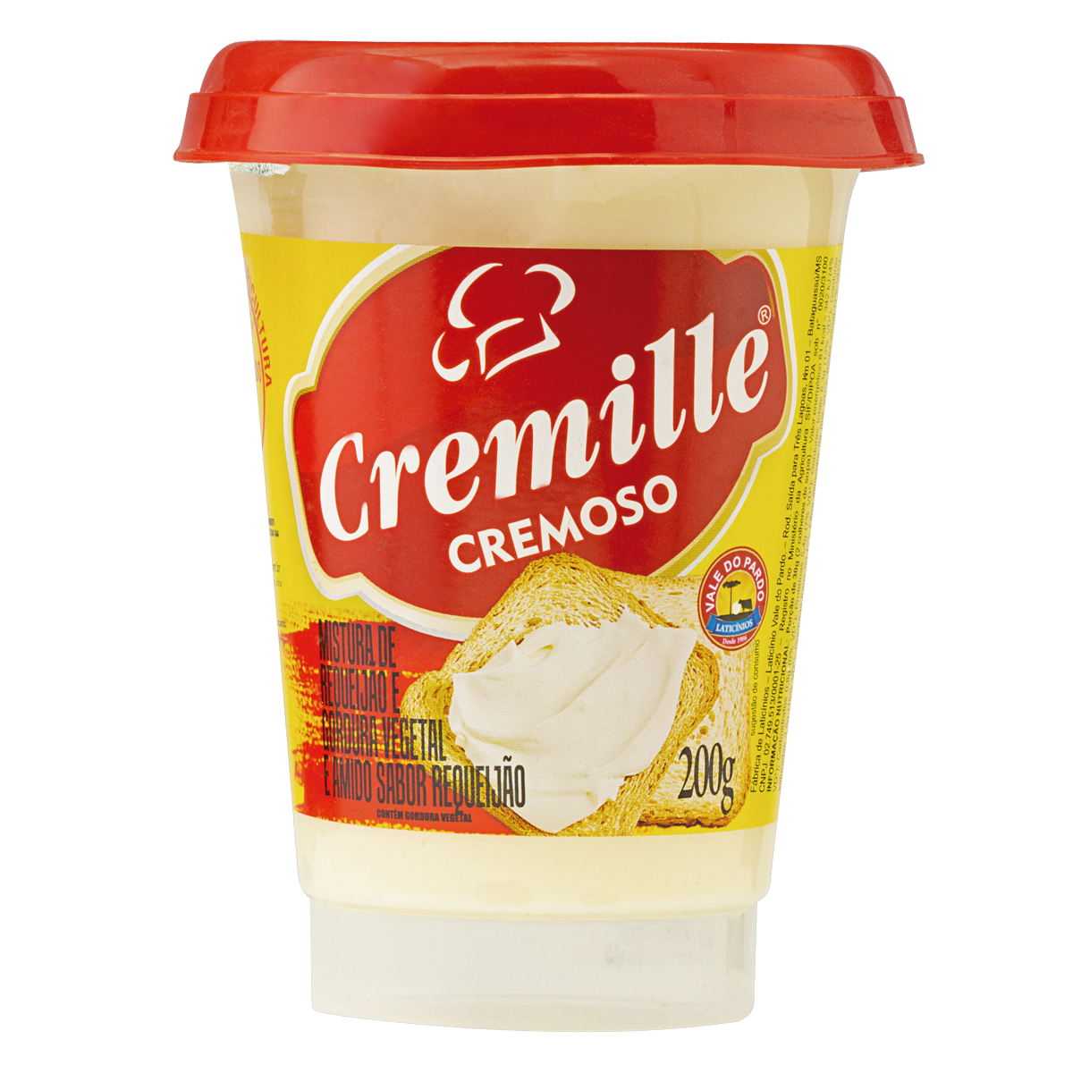 Produto Cremoso Requeijão Vale do Pardo Cremille Copo 200g