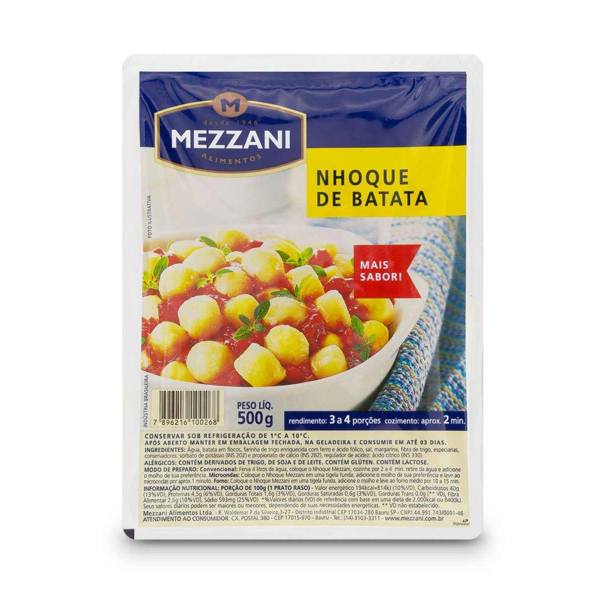 Nhoque de Batata Mezzani Pacote 500g