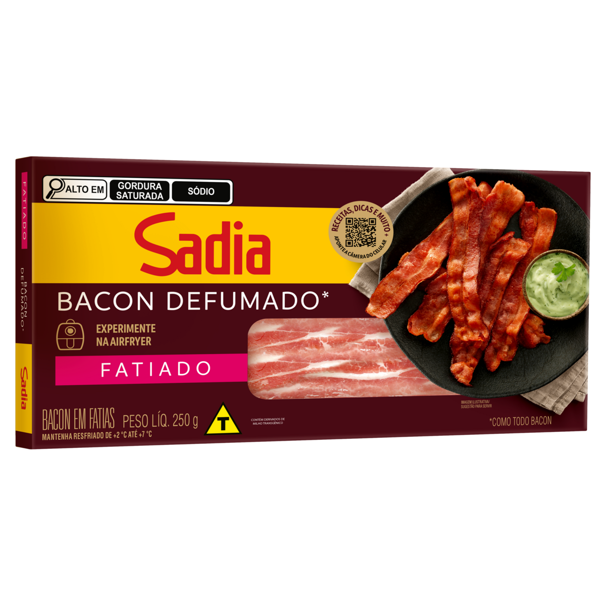 Bacon em Fatias Sadia na Receita 250g