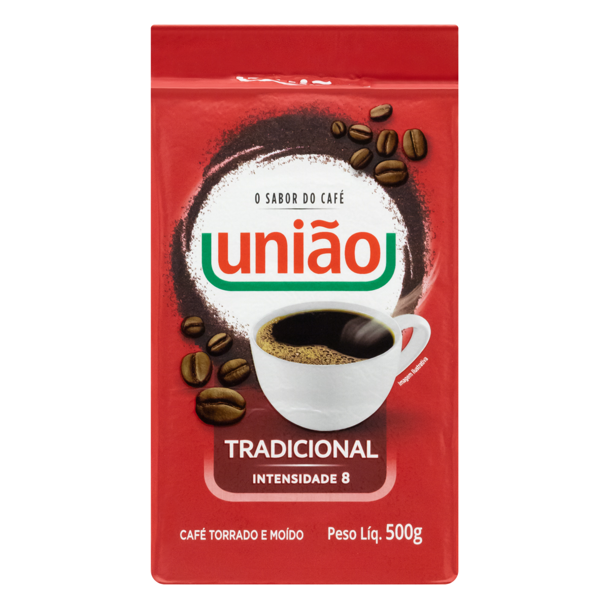 Café Torrado e Moído a Vácuo Tradicional União Pacote 500g