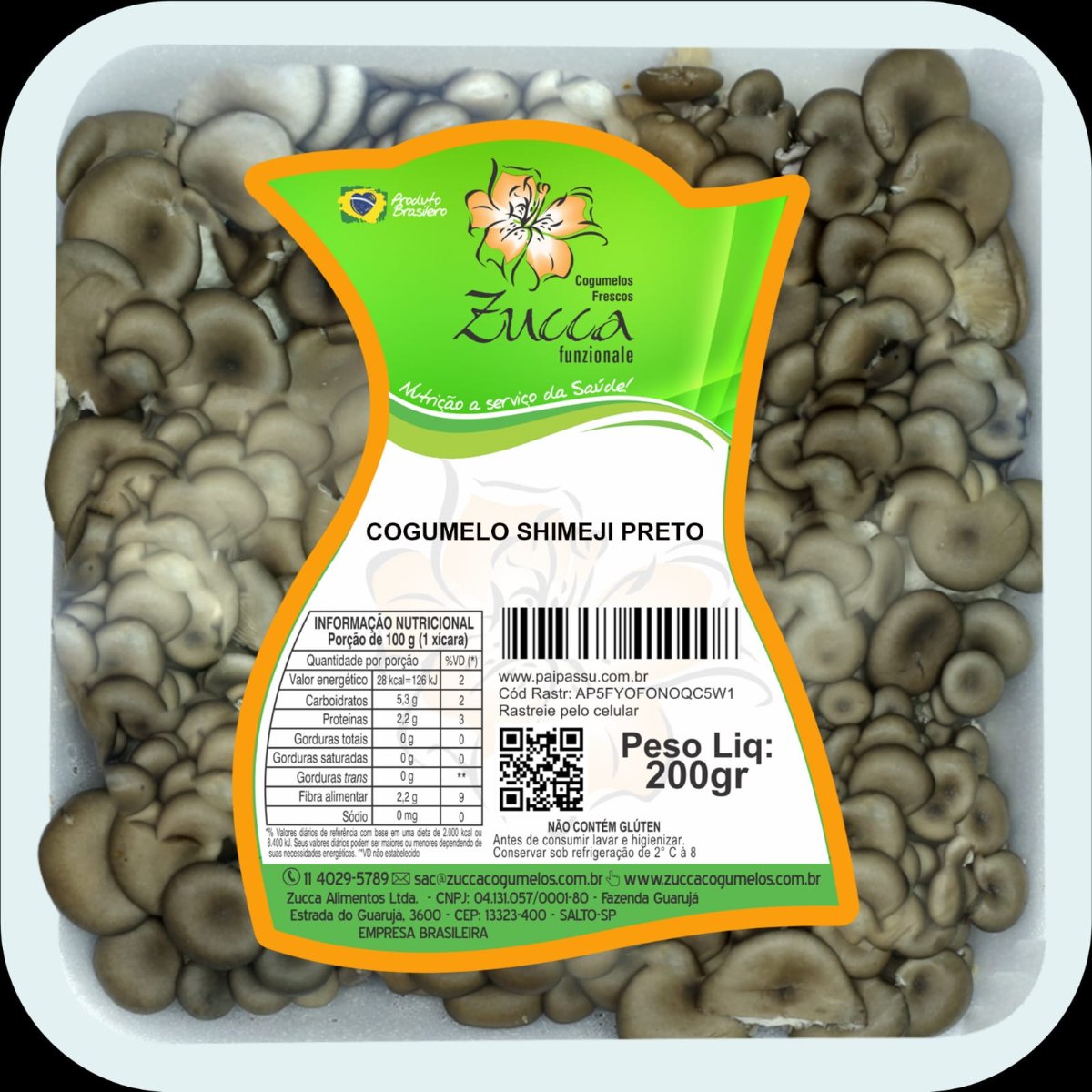 Cogumelo Fresco Shimeji Preto FUNZIONALE Bandeja 200g