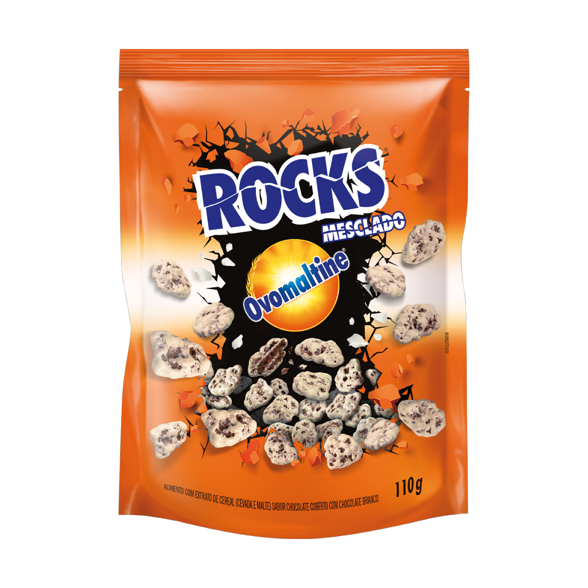 Flocos de Cereais Ovomaltine Mesclado Rocks Sachê 110g