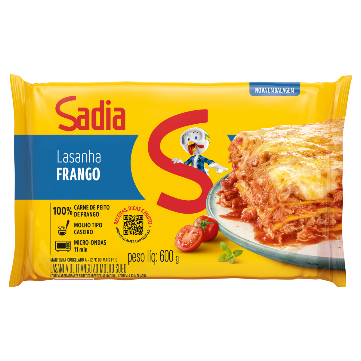 Lasanha Frango Sadia Pacote 600g