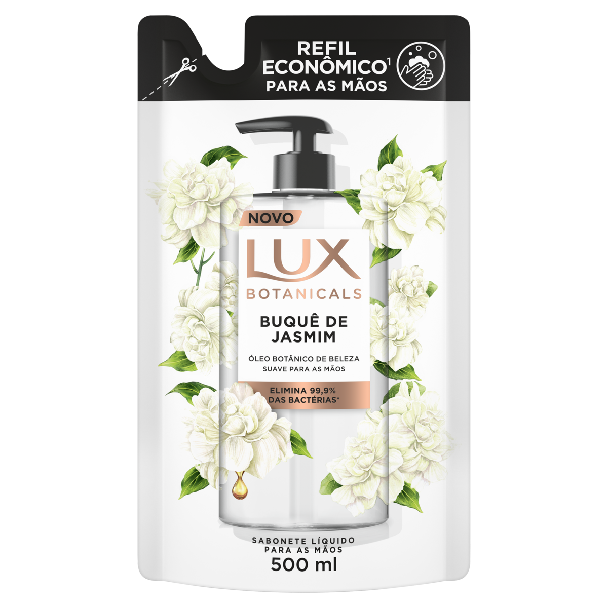 Sabonete Líquido para as Mãos Capim-Limão e Frangipani Lux Botanicals Sachê 500ml Refil Leve Mais Pague Menos