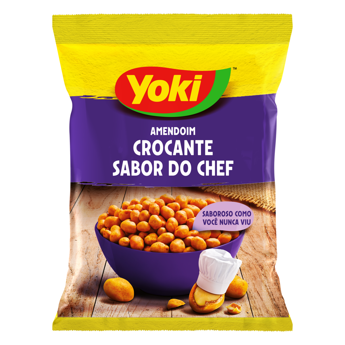 Amendoim Crocante Alho e Limão Yoki Sabor do Chef Pacote 150g