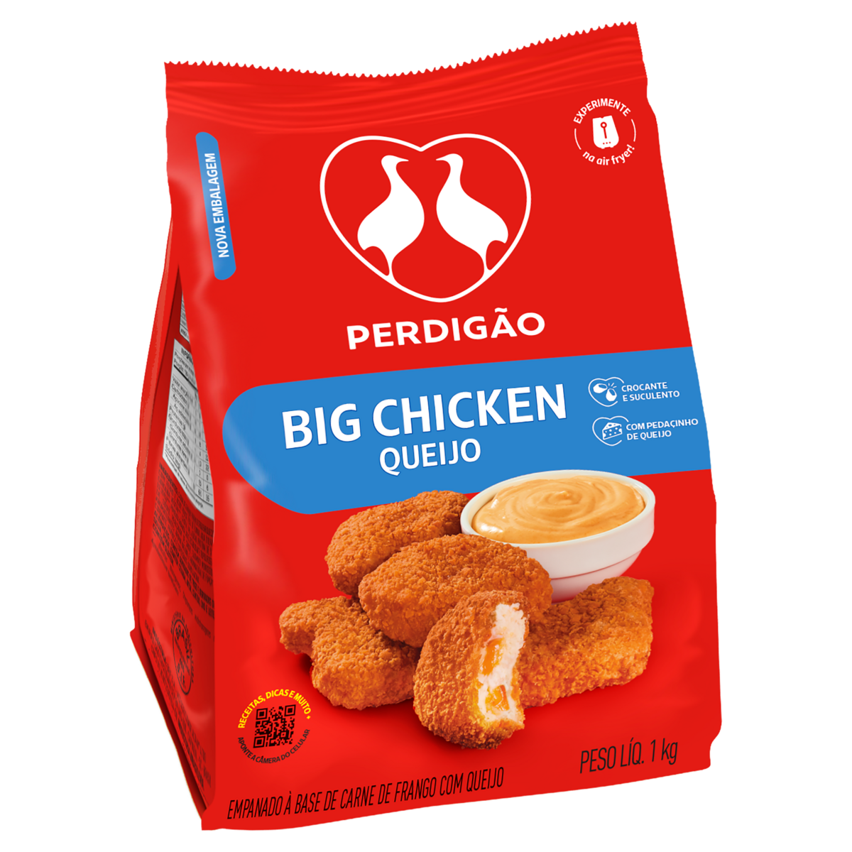 Empanado de Frango Queijo Perdigão Big Chicken Pacote 1kg