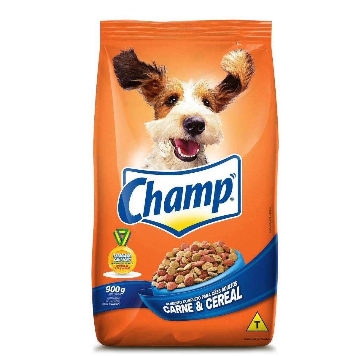 Alimento para Cães Adultos Carne & Cereal Champ Pacote 900g
