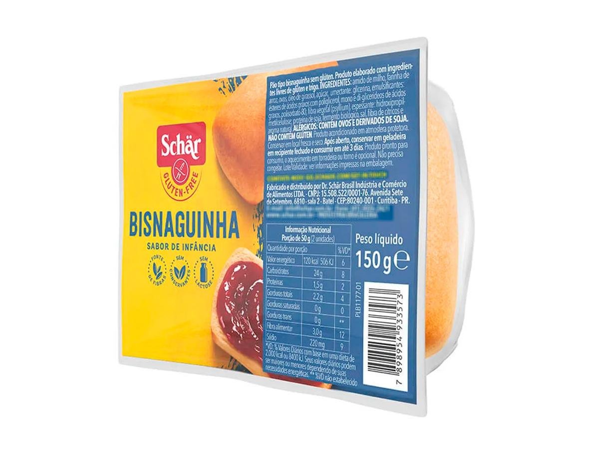 Pão Bisnaguinha sem Glúten Zero Lactose Schär Bandeja 150g