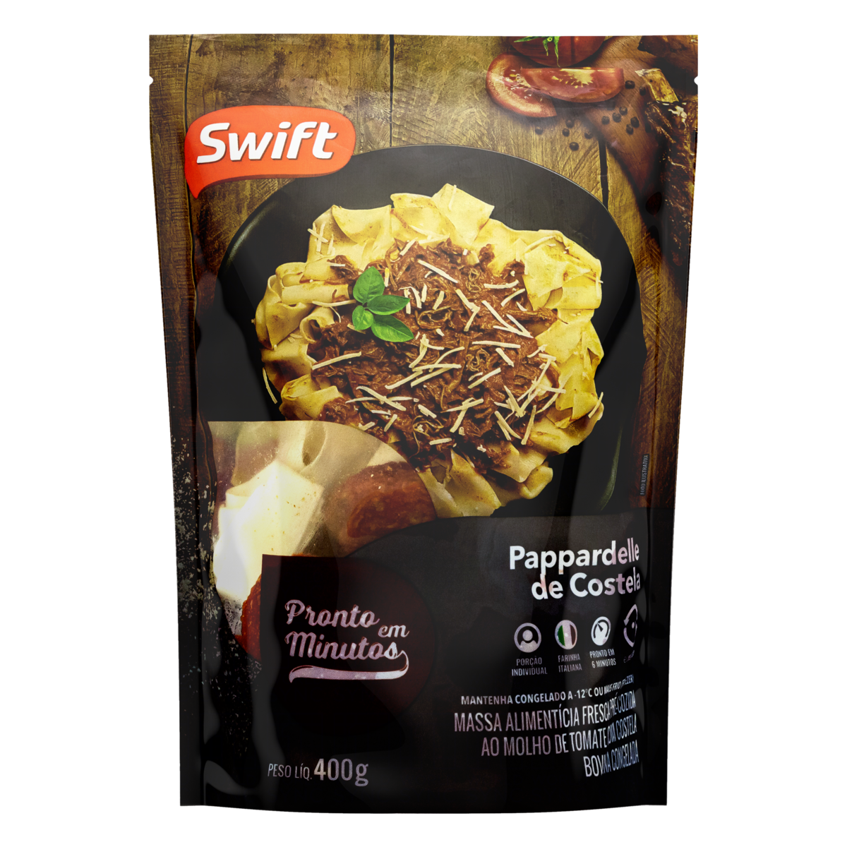 Pappardelle com Ragu de Costela Swift 400g