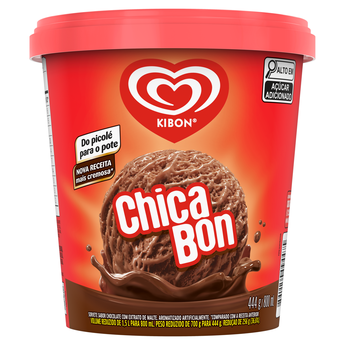 Sorvete Kibon Chicabon Pote 800ml