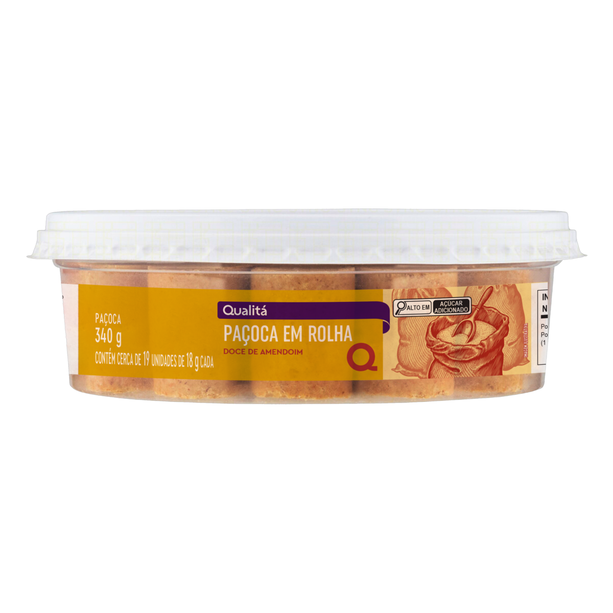 Paçoca Rolha QUALITÁ Pote 340g