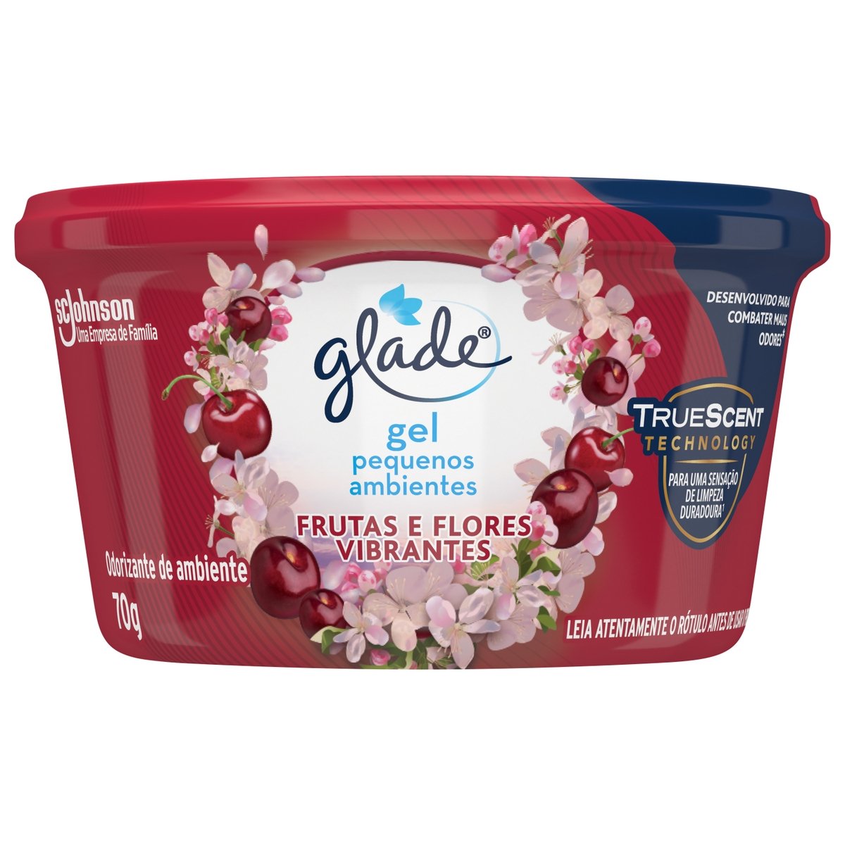 Odorizador de Ambiente Gel Frutas e Flores Vibrantes Glade Pote 70g