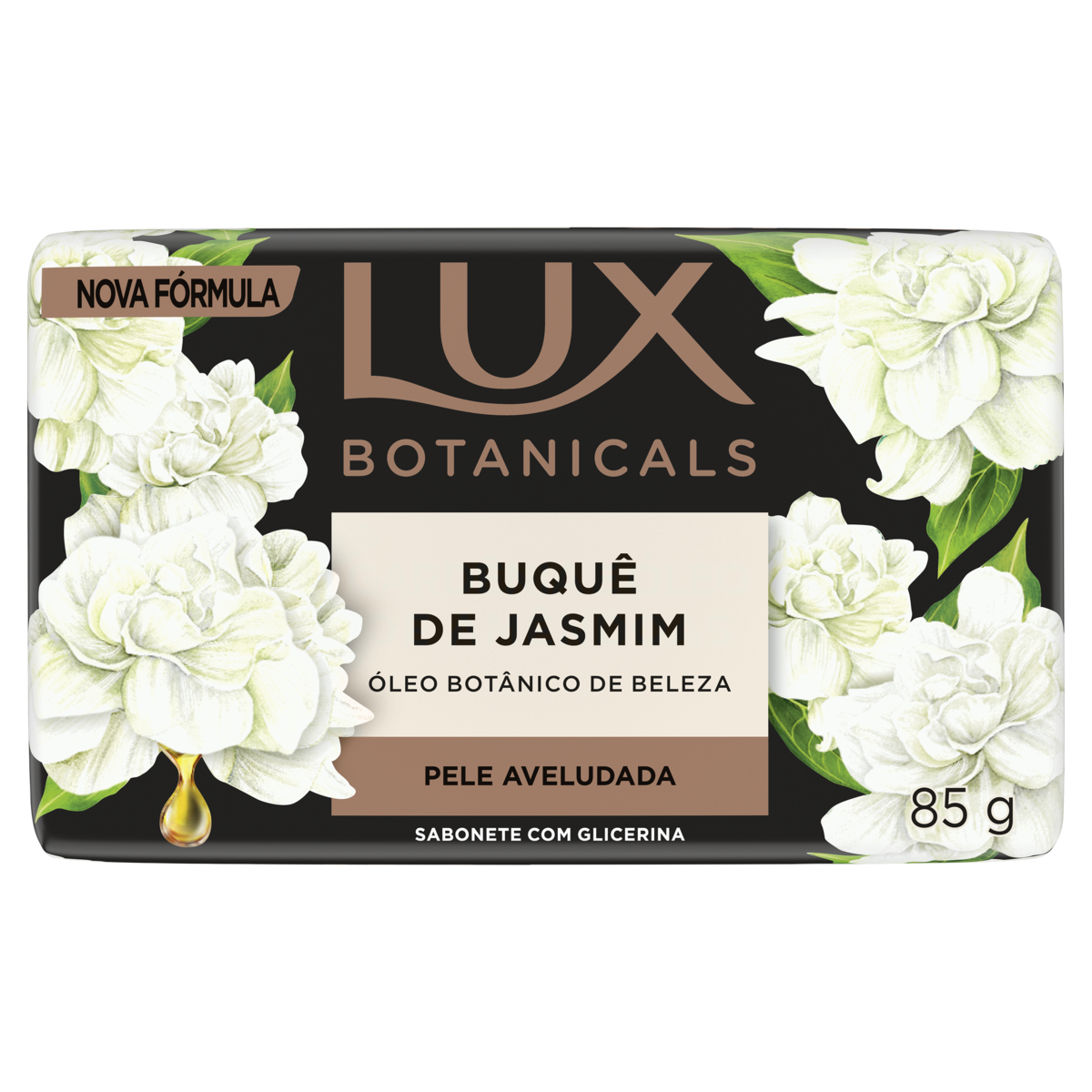 Sabonete Barra de Glicerina Buquê de Jasmim Lux Botanicals Envoltório 85g