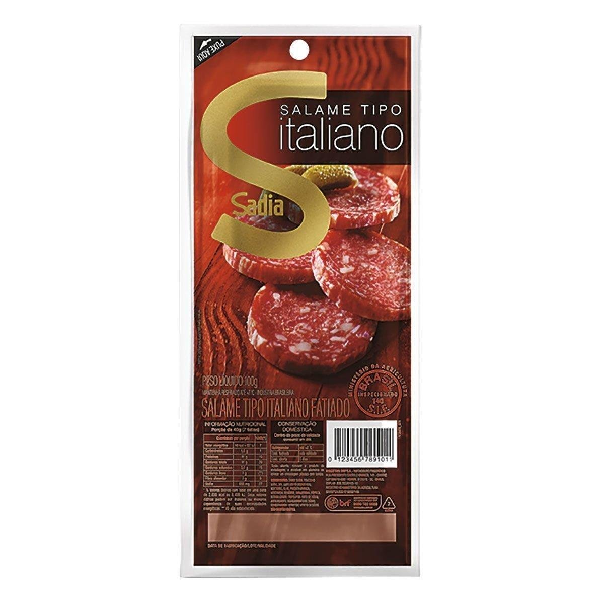 Salame Italiano Fatiado Sadia 100g