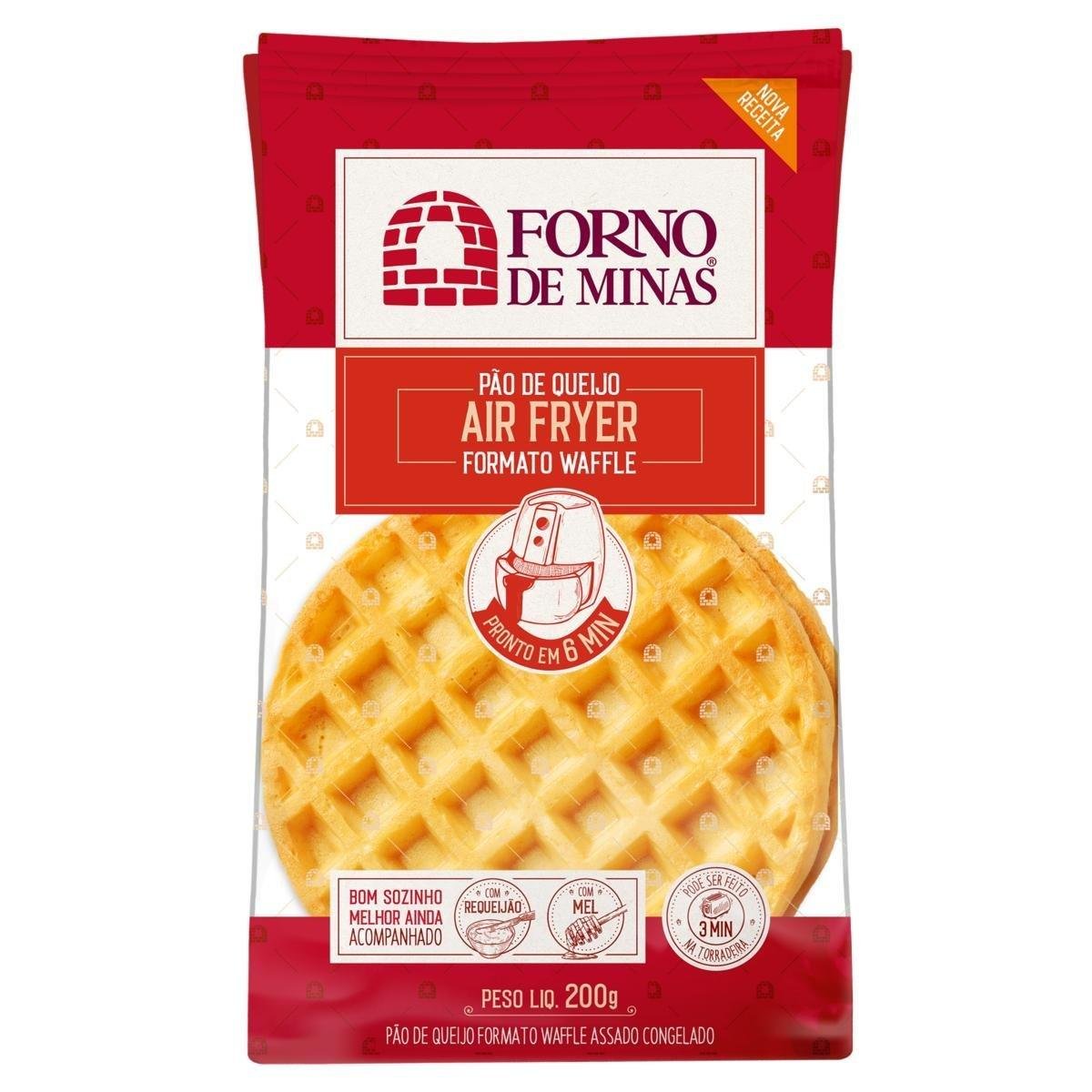 Pão de Queijo Congelado Waffle Forno de Minas Pacote 200g