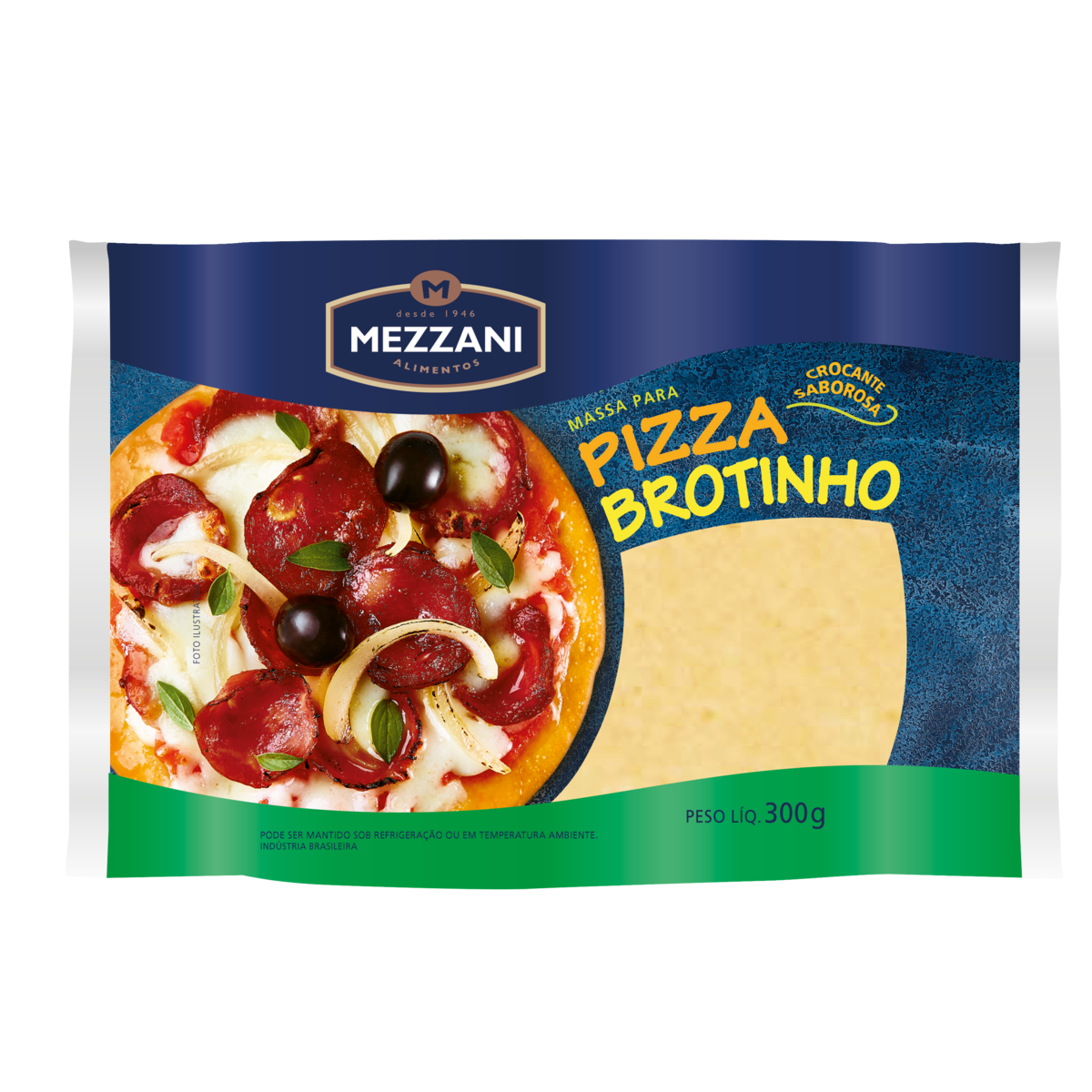 Massa para Pizza Brotinho Mezzani Pacote 300g
