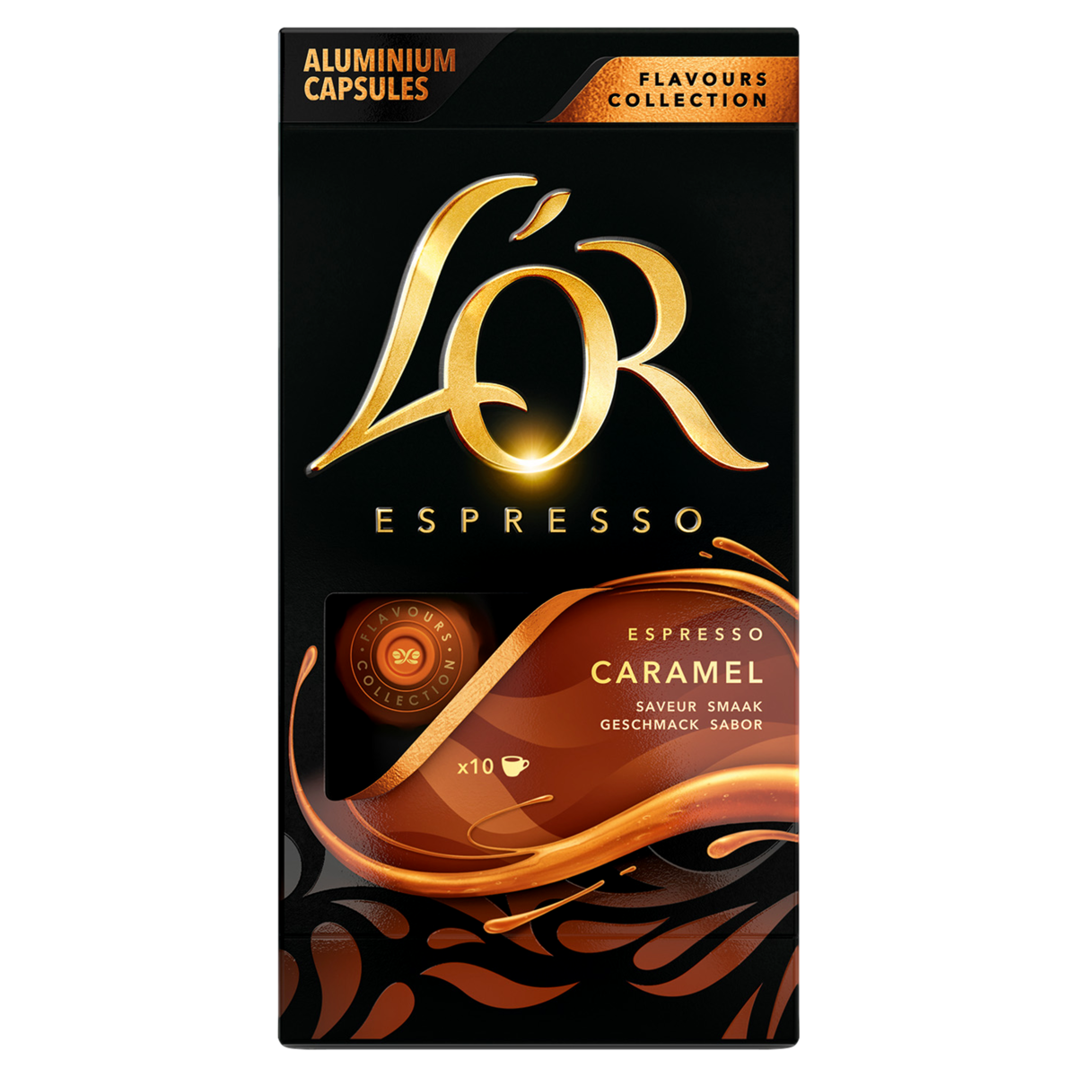 Café em Cápsula Torrado e Moído Espresso Caramelo Lor Flavours Collection Caixa 52g 10 Unidades