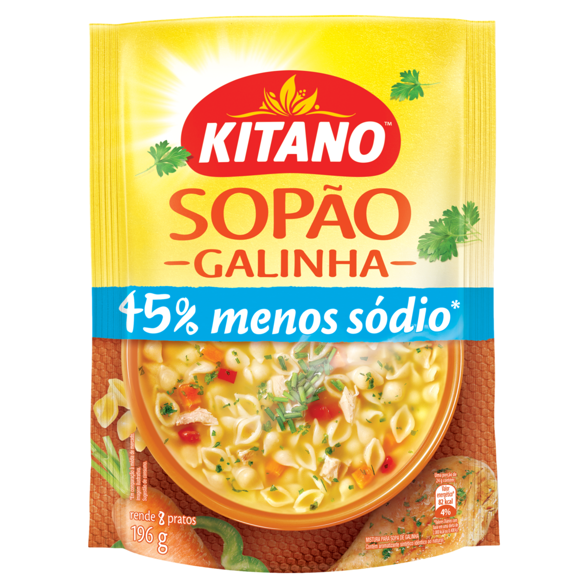 Sopão de Galinha com Macarrão KITANO Pacote 196g