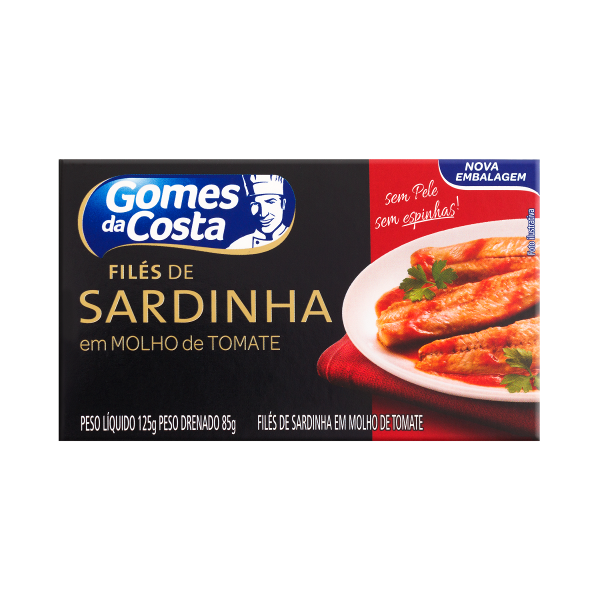 Filé de Sardinha ao Molho de Tomate GOMES DA COSTA Caixa 125g
